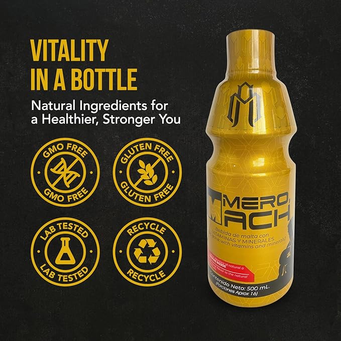 NITROFIT Mero.MACH Plus- 500 ML - POTENCIAMIENTO Natural Masculino - MEJORA LA VITALIDAD - ELEVA LA ENERGIA