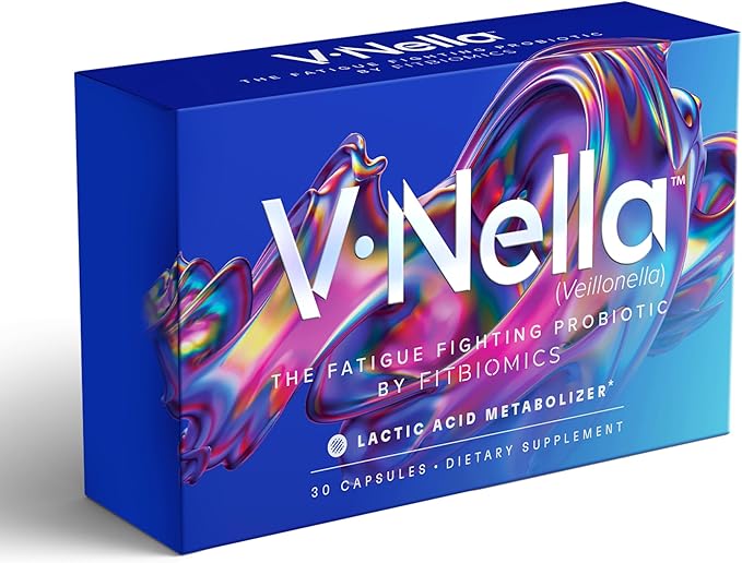 V•Nella Lactic Acid Metabolizing Probiotic Supplement - Revolutionary Gut Health Supplement and Energy Booster for Fatigue - Supports Endurance Microbiome Balance and Digestive Health