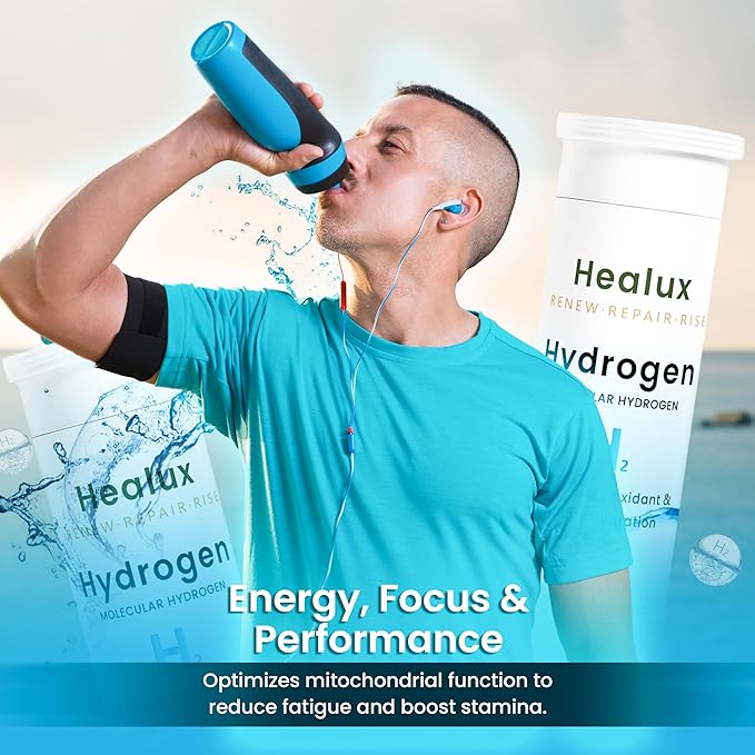 Hydrogen Water Tablets 12 PPM – Molecular H₂ Tablets with Magnesium | H2 TAB Antioxidant Support for Energy Cellular Health Recovery &amp Cognitive Function 60 Count Raspberry