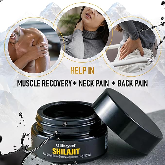 Lifecykel Pure Shilajit Resin – 15g | Wild-Harvested Mineral-Rich Shilajit Supplement for Strength | Third-Party Tested Premium Quality | Natural Flavouring