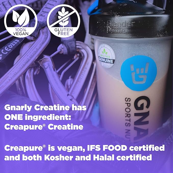 Gnarly Nutrition Golden Milk Vegan Protein Powder Creatine Powder Unflavored (16.05oz)