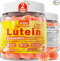 2 Pack Lutein and Zeaxanthin Supplements Gummies (25mg) Vitamins A C E Bilberry Astaxanthin - Coconut Oil for Better Absorption - for Adults &amp Teens Vision Eye Brain Skin - Vegan Sugar Fre