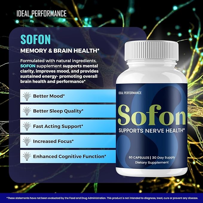 SofonNerve Supplement Capsules SofonNerve Health Formula Supplement Pills - Maximum Strength Advanced Brain &amp Memory Focus All Natural Daily Vitamins Support So Fon Pills Reviews (2 Pack)