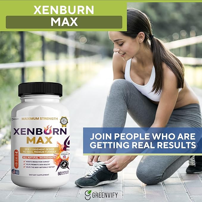 Xenburn Max Dietary Supplement Maximum Strength 60 Capsules 30-Day Supply All Natural Ingredients (5)