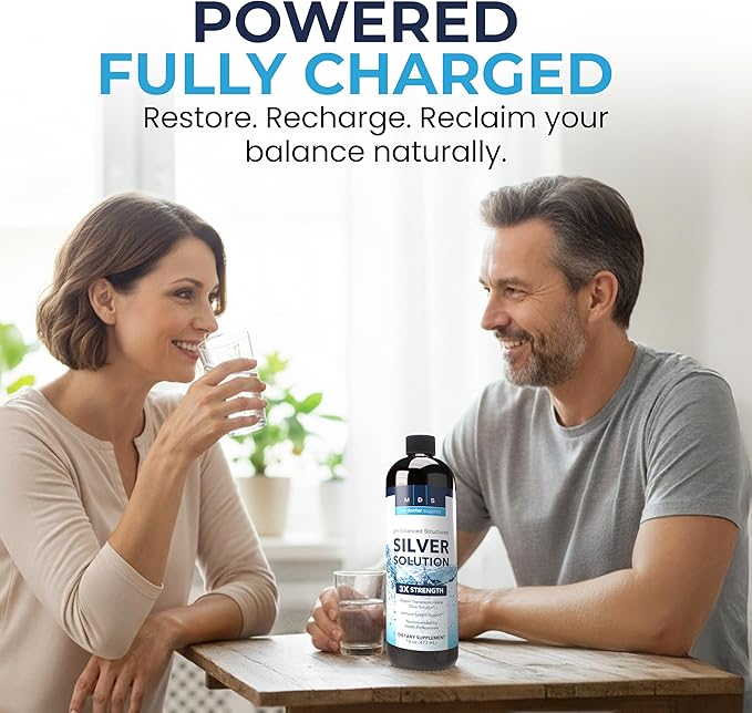 Alkaline Structured Silver Liquid Supplement 30ppm - Immune and Gut Health Support - Extra Strength Structured Colloidal Silver Mineral Supplements - Made in USA (16 oz)