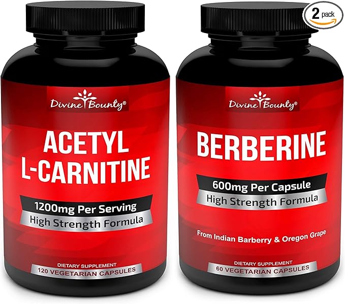 Divine Bounty Acetyl L-Carnitine &amp Berberine Complex Bundle