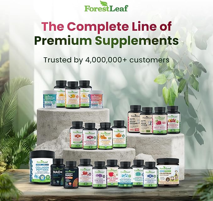 ForestLeaf Beef Organ Supplement for Women - Zero Fillers Grass Fed Beef Organs Complex - 1200mg per Serving - Support Women's Energy &amp Overall Health - 120 Capsules