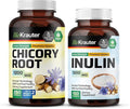 BIO KRAUTER Chicory Root 250 Capsules &amp Inulin 100 Capsules.