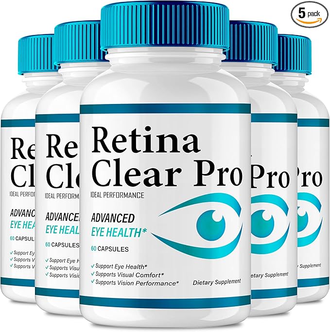 Retina Clear Eye Supplement - Retina Clear for Eyes Capsules - Maximum Strength Advanced Formula All Natural Visual Wellness RetinaClear Pro Reviews (5 Pack)