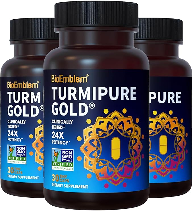 BioEmblem Antarctic Krill Oil Supplement Turmeric Curcumin with Clinically Studied TurmiPure - Joint Support Healthy Inflammation Turmeric Supplements