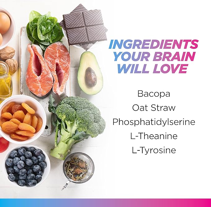 Livingood Daily Brain Supplements for Memory &amp Focus Nootropic Pills with Bacopa L Theanine L Tyrosine Amino Acids &amp More Cognitive Support for Men &amp Women Vegan Gluten Free 60 Cap