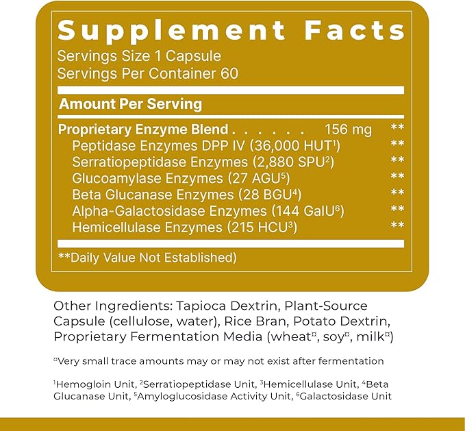 Premier Research Labs Digestase-SP - Enzymes for Digestion Fermented Digestive Enzymes for Women &amp Men Gut Health Support Pills with Peptidase Hemicellulase - 60 Vegetarian Capsules