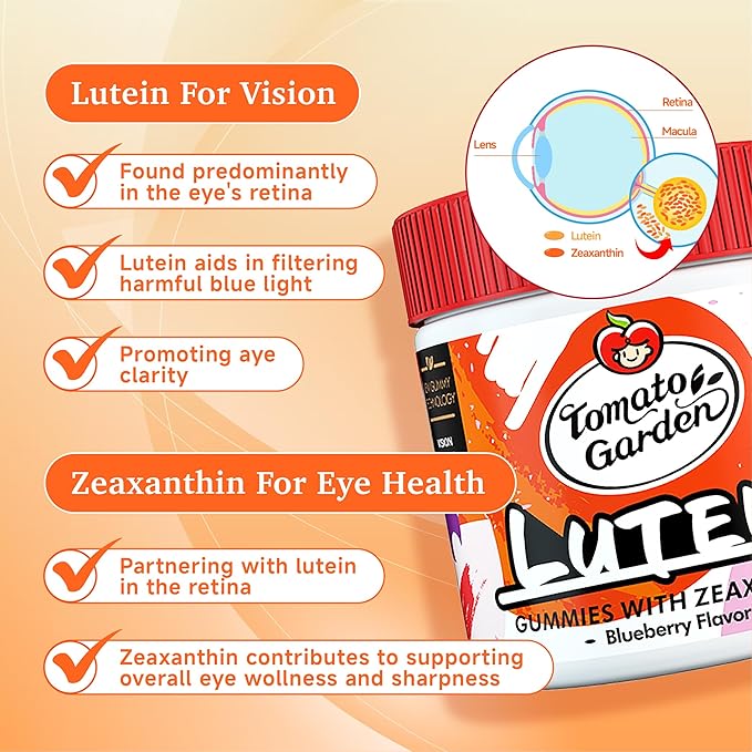 Lutein Gummies Vision Support Supplements with Blue Light Protection 90 Counts3 Bottles