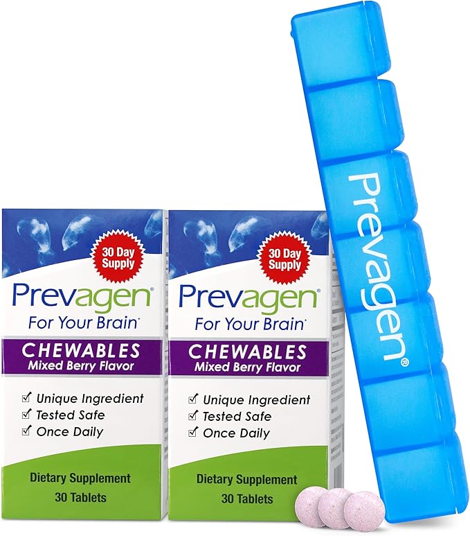 Prevagen Regular Strength - 60 Mixed Berry Chewables (2 Month Supply) 10mg of Apoaequorin Plus Vitamin D3