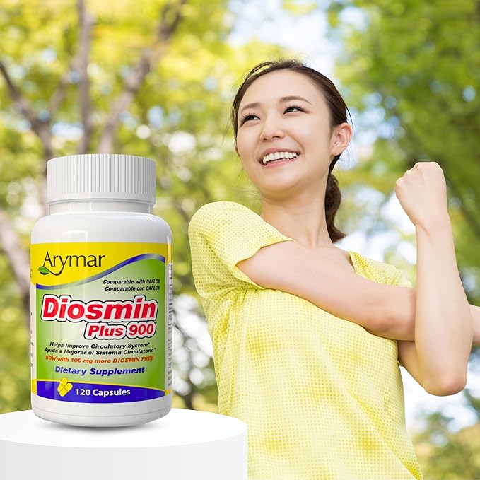 Arymar Diosmin Plus 900 Circulatory System Support (60 Capsules/Pack of 1) (120 Capsules)