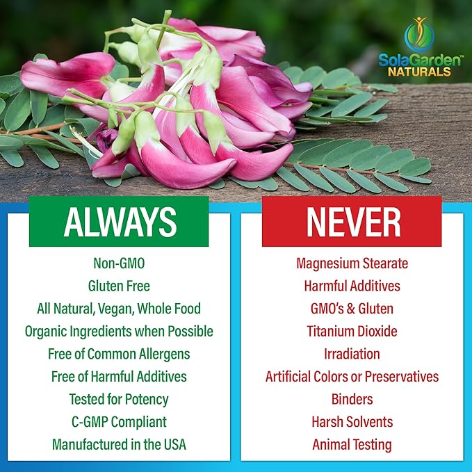 USDA Organic Whole Food Biotin Supplement Made with Plant-Based Biotin from Sesbania Agati Trees by SolaGarden Naturals 60 Non-GMO Vegan Capsules Supports Hair Skin and Nails Made in USA