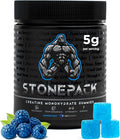 STONEPACK Creatine Gummies – The Only Lab-Verified 5g Creatine Monohydrate | Plus B12 for Energy Accurate Dosing Sugar-Free Vegan Gluten-Free | 120 Count Blue Raspberry Flavor