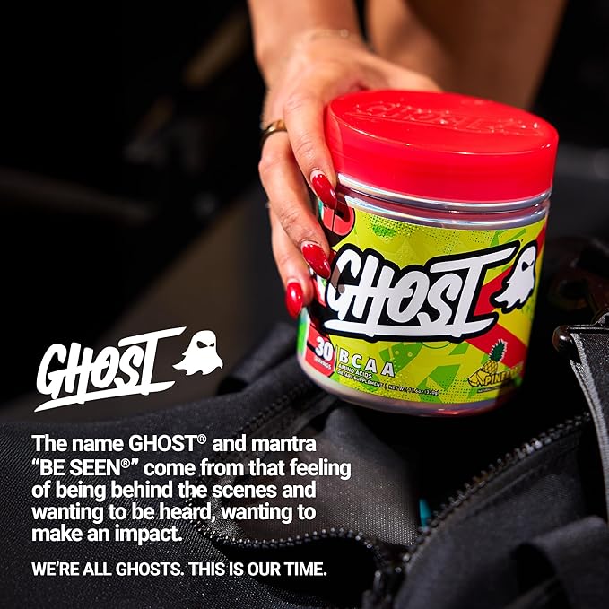 GHOST BCAA Powder Amino Acids Supplement Pineapple - 30 Servings - Sugar-Free Intra Post &amp Pre Workout Amino Powder &amp Recovery Drink 7G BCAA