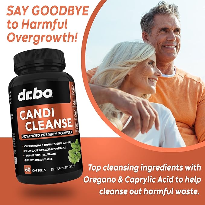 Activated Charcoal &amp Candi Cleanse Support - Organic Coconut Charcoal Pills &amp Anti Overgrowth Pills for Stomach Gas and Bloating for Men Women Kids - Oral Herbal Oregano &amp Caprylic Acid Ca