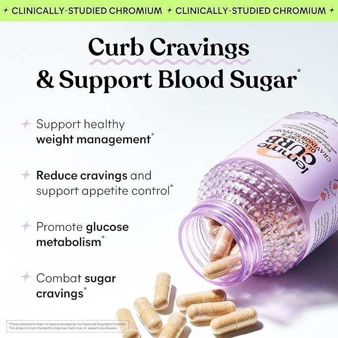 Lemme Curb Cravings Improve Carb Metabolism Support Weight Management w/Clinically Studied Chromium Picolinate Bitter Melon Ceylon Cinnamon &amp Greens Blend I Drug-Free (30-Day Supply)