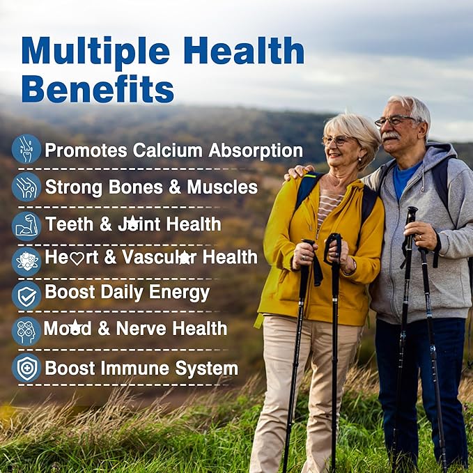 6-in-1 Liposomal Vitamin D3 K2 Calcium Supplement - Plant Based Calcium 600mg with Vegan Vitamin D3 5000 iu + Vitamin K K2 MK7 + B12 Algae Ca-lcium Magnesium Zinc for Bone Softgels 2 Pack