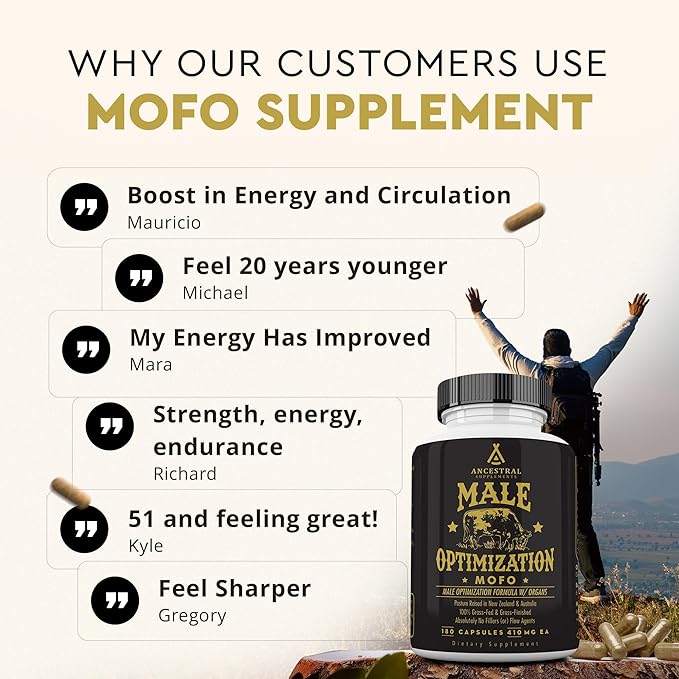 Ancestral Supplements FEM &amp Mofo Bundle – His &amp Hers Grass Fed Organ Supplements – Supports Hormone Balance Energy Vitality &amp Wellness – Pasture Raised Beef Organ Multivitamin for Men &a