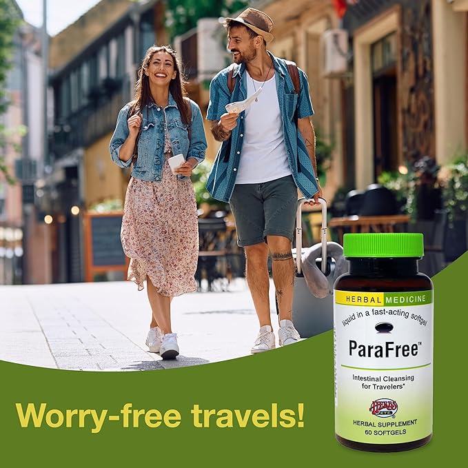 Herbs Etc. ParaFree - Gastrointestinal Support Supplement to Aid Intestinal Cleansing - Digestive Herbal Supplement with Wormwood Quassia &amp Male Fern - 60 Softgels (60 Servings)