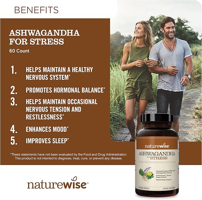 Naturewise [1] NighttimeSlim- Cayenne Green Coffee Bean GABA - 60 Capsules[30-Day Supply] + [1] Ashwagandha for Stress + GABA &amp L-Theanine - 60 Capsules[30-Day Supply]