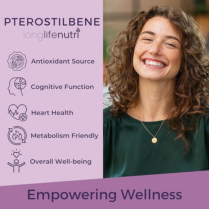 LongLifeNutri Pterostilbene 150 mg (180 Vegan Caps) &amp Quercetin 1000 mg with Bromelain 200 mg (120 Veg Caps) Bundle – 2–3 Month Supply Antioxidant &amp Respiratory Support Non-GMO GMP Made in