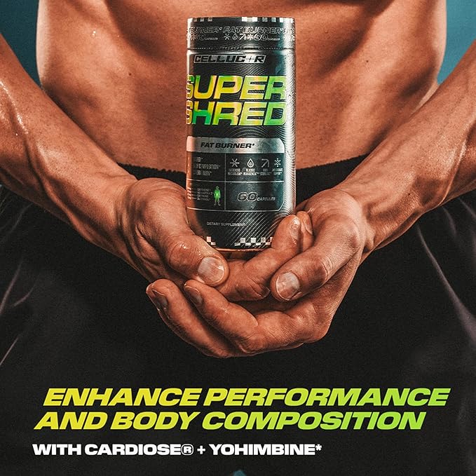 Cellucor Super Shred™ Fat Burner | Thermogenic Power &amp High Stimulant Energy | 60 Capsules