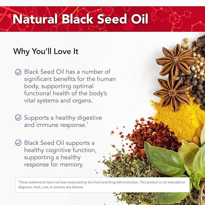 Physician's Strength Black Seed Oil Gelcaps - 90 Softgels - Supports Healthy Body Response - Freshly Cold Pressed - Non-GMO - 45 Servings