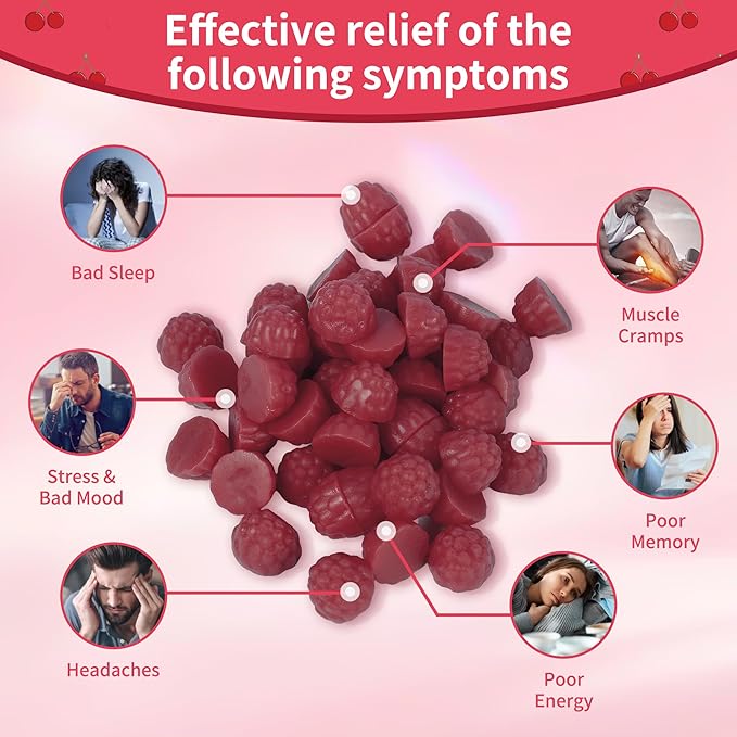 Natures Aid Magnesium Glycinate Gummies 1000mg - Sugar Free Magnesium Potassium Supplement with Vitamin D B6 CoQ10 for Calm Mood &amp Sleep Support - 120 Cherry Gummies -2 Pack