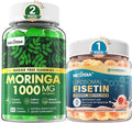 Nextdia 1Pack Liposomal Fisetin 200mg Liquid Gummies + 2Pack Moringa Gummies 1000mg Sugar Free