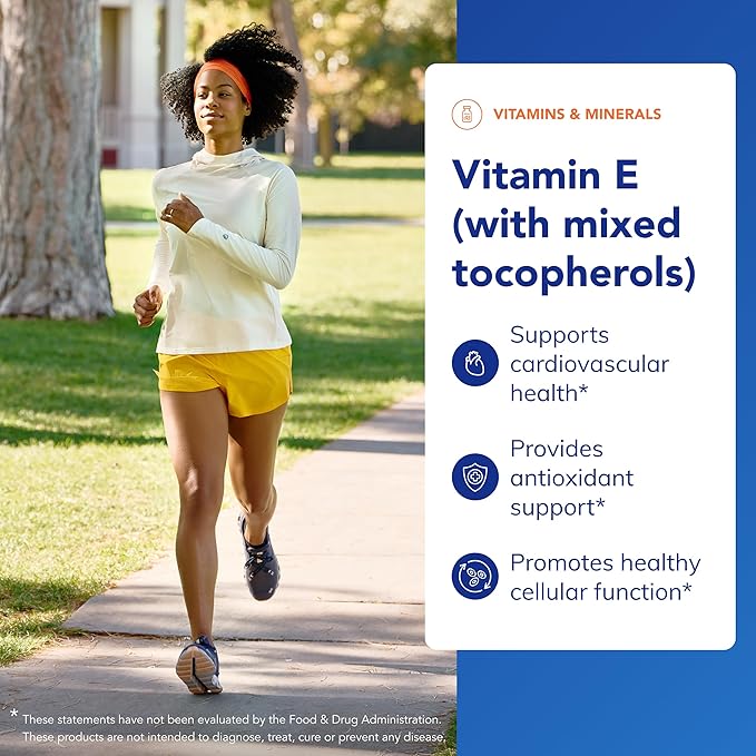 Pure Encapsulations Vitamin E (with Mixed Tocopherols) - Antioxidant Protection &amp Cellular Function - Contains Mixed Tocopherols - Non-GMO - 180 Softgel Capsules