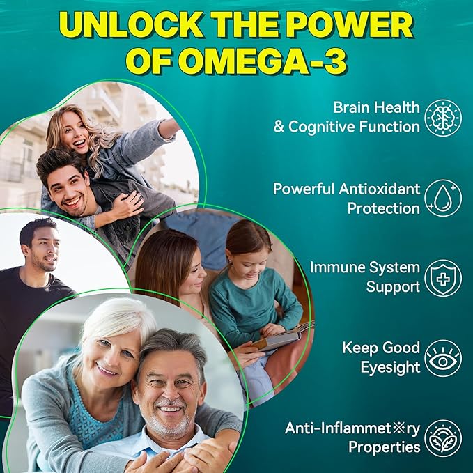 2 Pack Algae Omega 3 Gummies 1000mg Plant Based DHA 460mg &amp EPA 230mg Omega 3 Fish Oil Alternative for Adults Plus MethylFolate Vitamin B12 Phosphatidylserine No Fishy Taste Vegan Sugar Fr