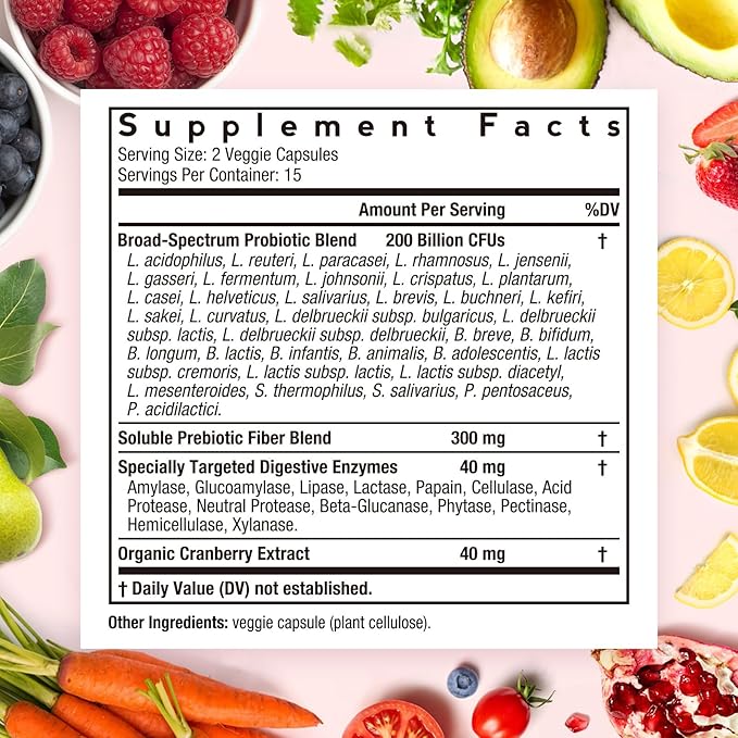 Doctor's Recipes Women’s Probiotics + Saffron Bundle (Pack of 2) | 200B CFUs 36 Strains Probiotic (Item 1) &amp 88.5 mg Saffron Extract Supplement (Item 2) | 30 Capsules + 120 Capsules