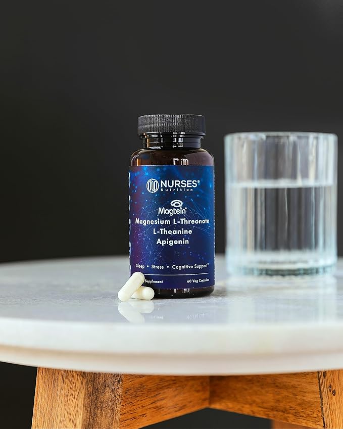 Clinically Studied – Premium High Absorption Magnesium Sleep Supplement – Magnesium L-Threonate L-Theanine Apigenin – Sleep &amp Stress Support – Third Party Tested – Made in USA – Gluten Free
