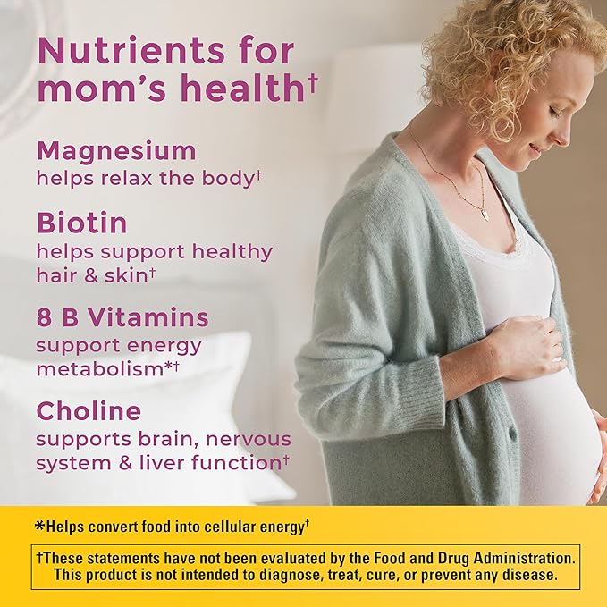 Nature Made Prenatal Vitamin Softgels + Choline Capsules Folic Acid + DHA + Choline 60 Prenatal Vitamins for Women 60 Choline Supplements Capsules 60 Day Supply