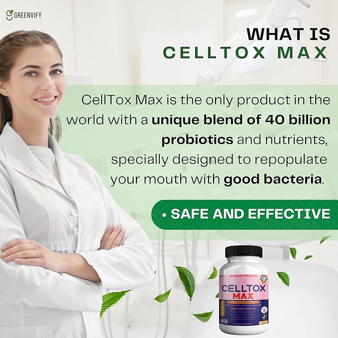 CellTox Max Probiotic Supplement Maximum Strength 40 Billion CFU 60 Capsules 30-Day Supply (3)