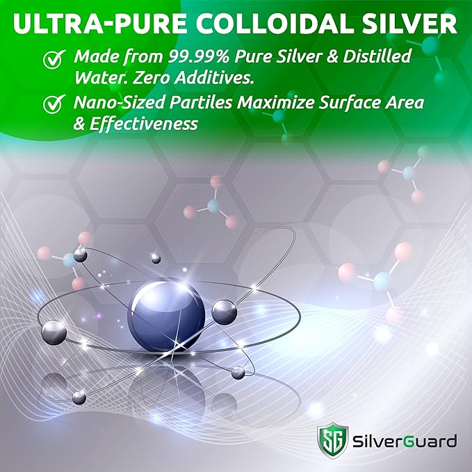 Enhanced Colloidal Silver Gallon Size—30ppm Pure &amp Natural Structured Silver Water—Organic Colloidal Silver Solution—128 oz (1 Gallon)