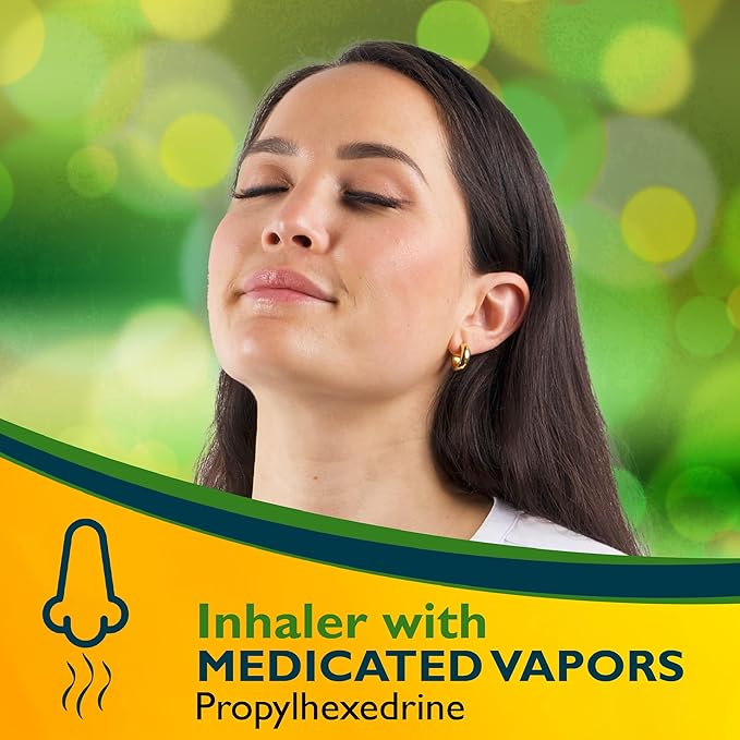 Benzedrex Nasal Decongestant Inhaler | Medicated Vapor Relief for Sinus Pressure Nasal Congestion Allergies Hay Fever &amp Colds | Pack of 6