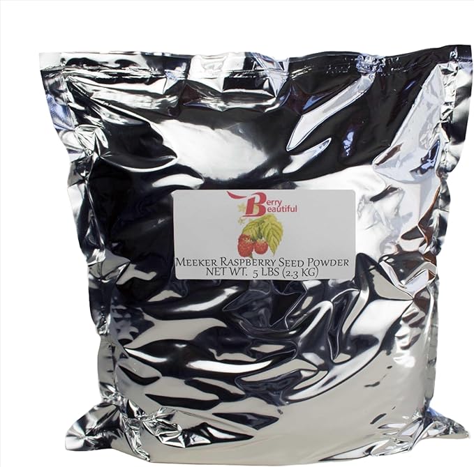 Berry Beautiful Meeker Red Raspberry Seed Powder - Natural Source of Ellagic Acid and Fiber - Locally Milled from US-Grown Raspberry Seeds - 5 lb / 2.26 kg