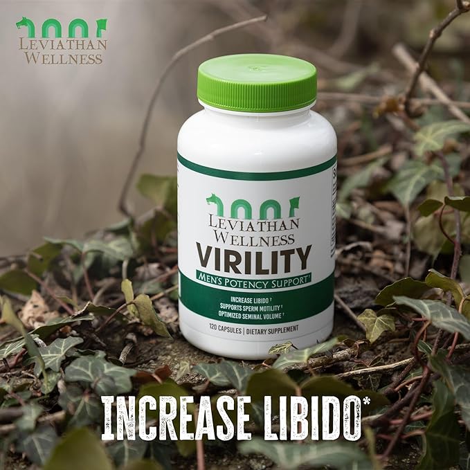 Virility - Men's Potency Support | Zinc (10 mg) Sunflower Lecithin (1200 mg) Celery Extract (1000mg) Maca Root (250 mg) | 120 Capsules 30 Servings | Made in The USA