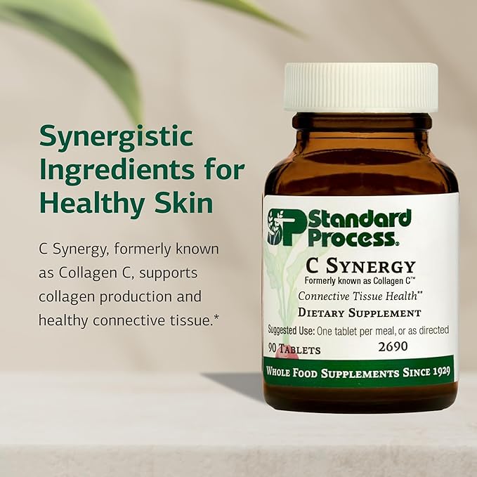Standard Process C Synergy - Supplement to Support Connective Tissue Health - Whole Food-Based Supplement to Aid Immune Health - Connective Tissue Support with Vitamin C &amp Buckwheat Flour - 90 Tab