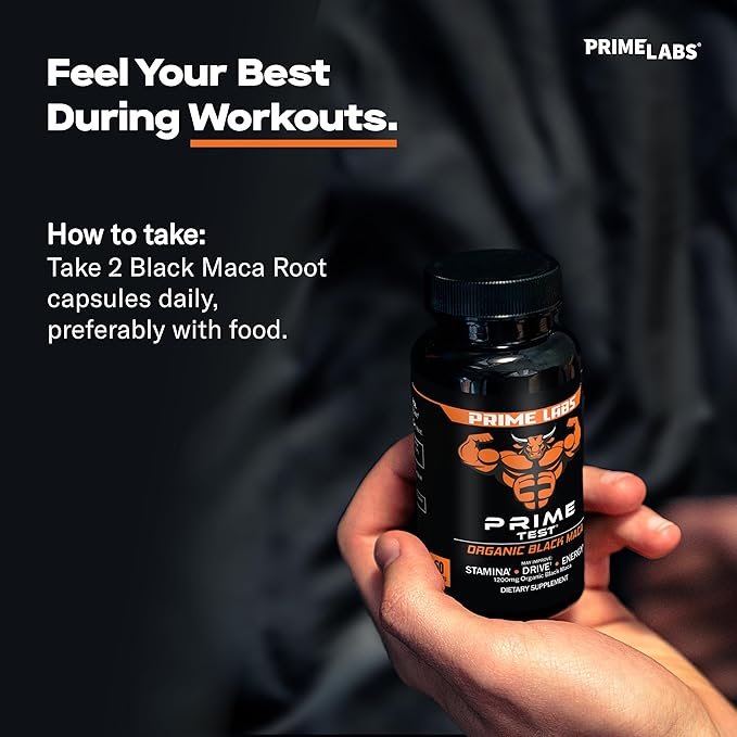 Prime Labs L Arginine (60 ct) + Organic Black Maca Capsules (60 ct)