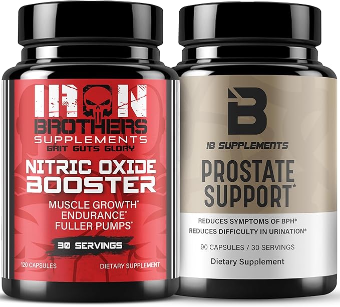 Iron Brothers Prostate &amp Circulation Support Bundle – Urinary Flow DHT Balance &amp Blood Flow Support