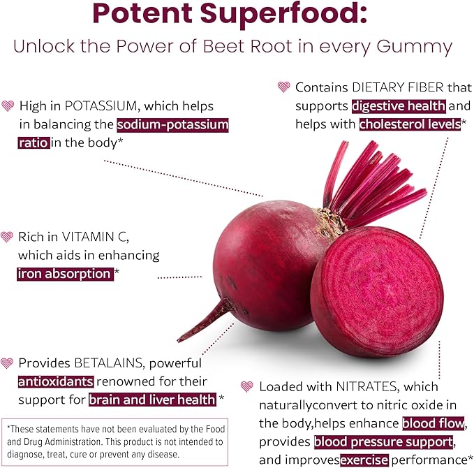WellPath Beet Root Gummies (Sugar Free) 1500 mg – Blueberry Flavor for Blood Pressure Support and Soothe Hormone Balance for Women + Cortisol Manager 60 Ct