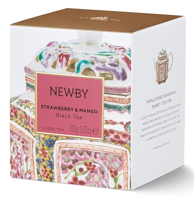Strawberry Mango Black Tea by Newby Teas – 100g Loose Leaf – Fruity &amp Refreshing Premium Blend