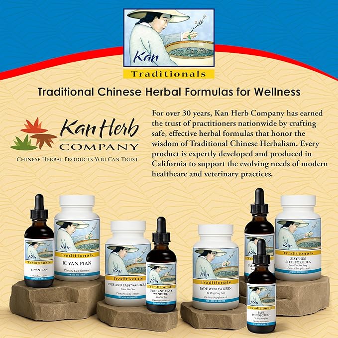 Kan Herb Company Bi Yan Pian – Traditional Chinese Herbal Formula for Sinus Health Supports Clear Nasal Passages Eases Seasonal Discomfort Herbal Supplement 120 Tablets