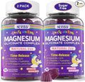 Magnesium Glycinate Gummies for Adults &amp Kids 4+ Sugar Free Magnesium Bisglycinate Supplement 400/200mg with B6D3 5HTP L-Theanine for Sleep &amp Relaxation Brain Muscle Melatonin Free Gummi